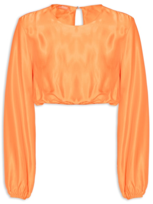 Blusa Feminina Cropped - Laranja Blusa Feminina Cropped - Laranja