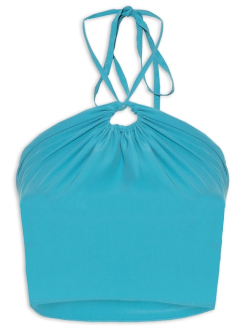 Blusa Feminina Frente Única - Azul Blusa Feminina Frente Única - Azul