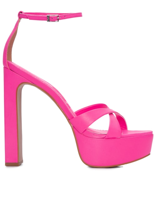 Sandália Couro Pelica Soft Neon - Rosa Sandália Couro Pelica Soft Neon - Rosa