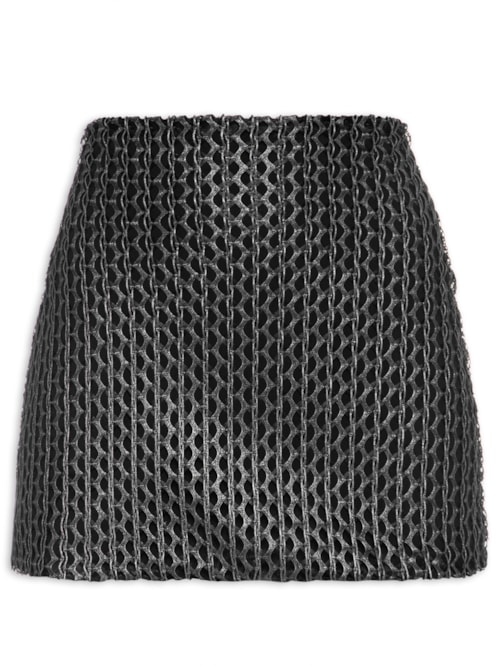Saia Textura Crochet Craft Foil - Preto Saia Textura Crochet Craft Foil - Preto