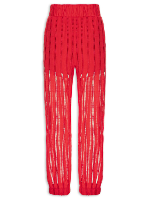 Calça Feminina Cropped - Vermelho