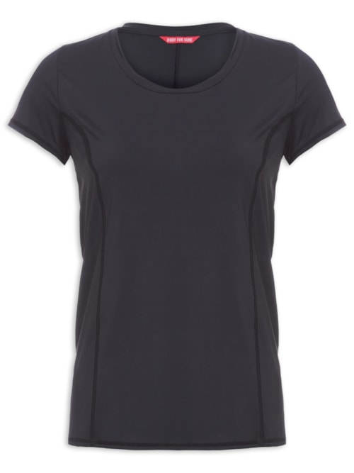 Camiseta Feminina Manga Curta UV +50 - Preto Camiseta Feminina Manga Curta UV +50 - Preto