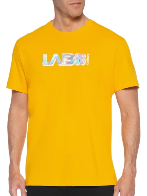 Camiseta Masculina Estampada Prata - Amarelo