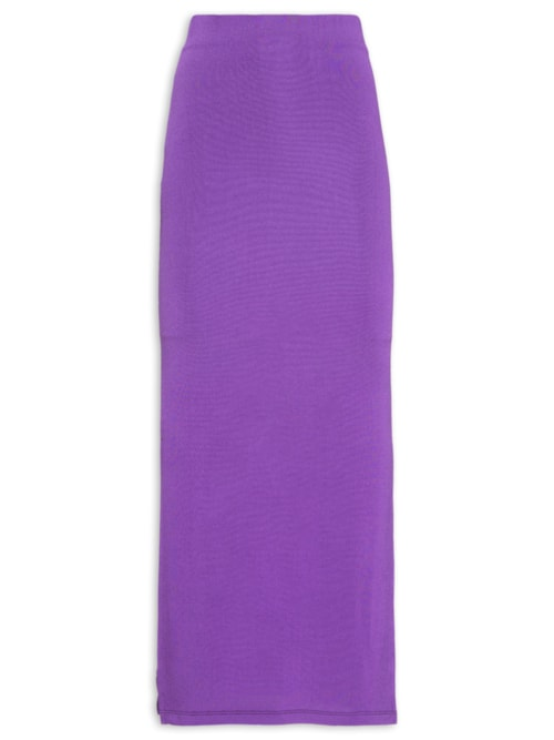 Saia Longa Com Fendas Laterais - Roxo Saia Longa Com Fendas Laterais - Roxo