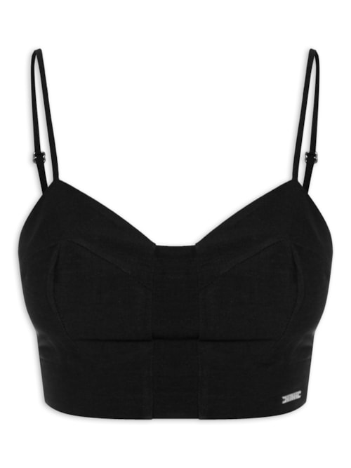 Top Linho - Preto