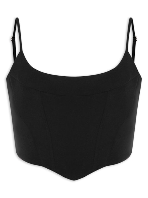 Top Feminino Liso - Preto