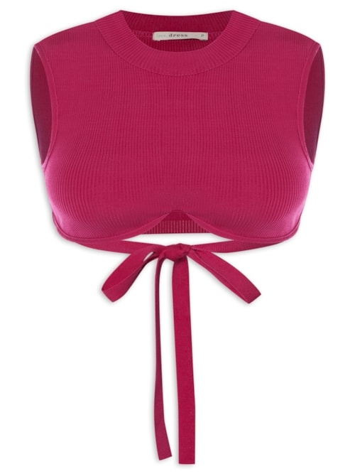 Top Tricot Amarração Aro - Rosa Top Tricot Amarração Aro - Rosa