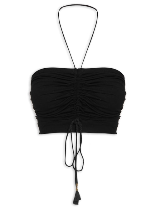 Top Com Cardarço - Preto