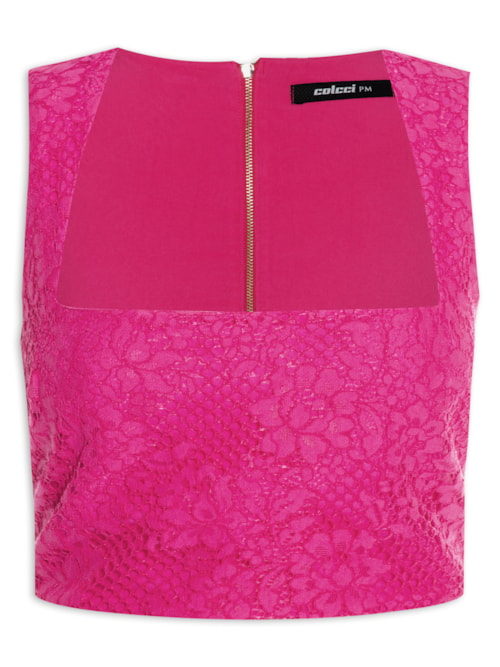 Top Renda - Rosa