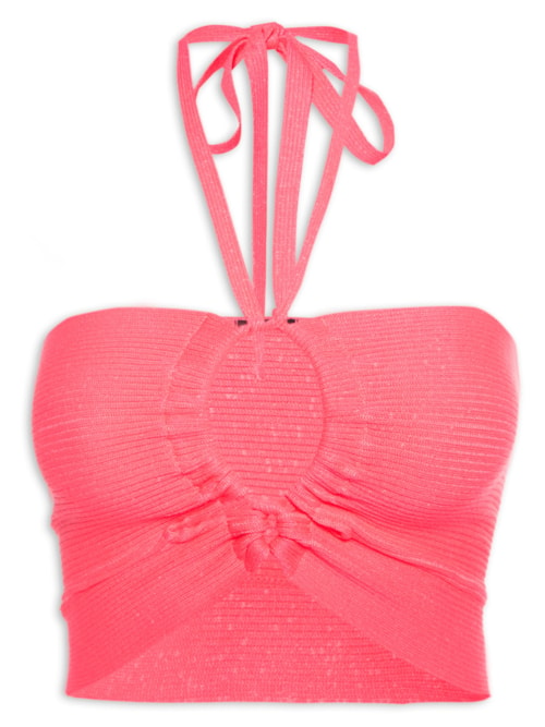 Blusa Cropped Tricot - Rosa Blusa Cropped Tricot - Rosa