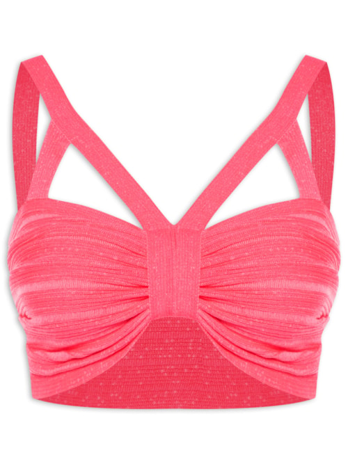 Top Cropped Tricot - Rosa