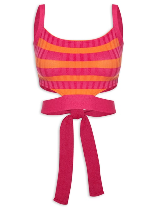 Blusa Tricot Abertura Lateral - Rosa