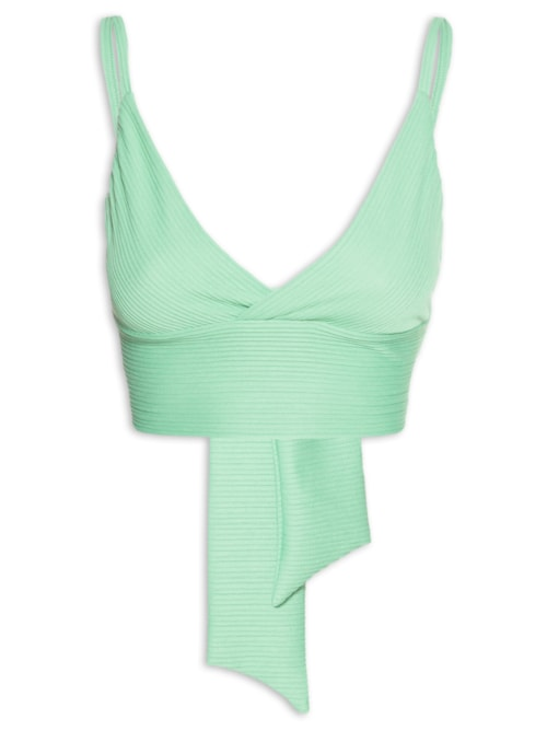 Top Cropped Decote Transpassado - Verde Top Cropped Decote Transpassado - Verde