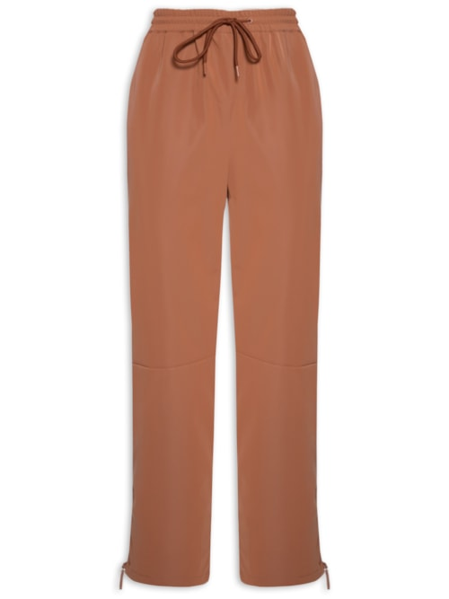 Calça Like Leather Emborrachada - Bege