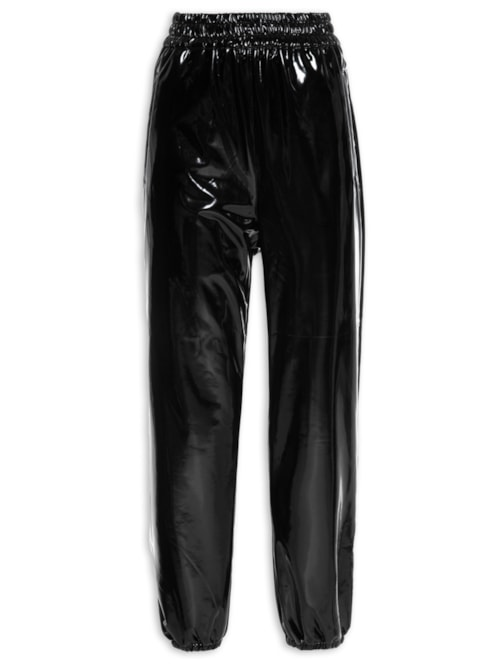 Calça Like Leather Jogger - Preto