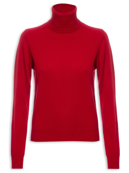 Blusa Feminina Gola Alta Puro Cashmere - Vermelho Blusa Feminina Gola Alta Puro Cashmere - Vermelho