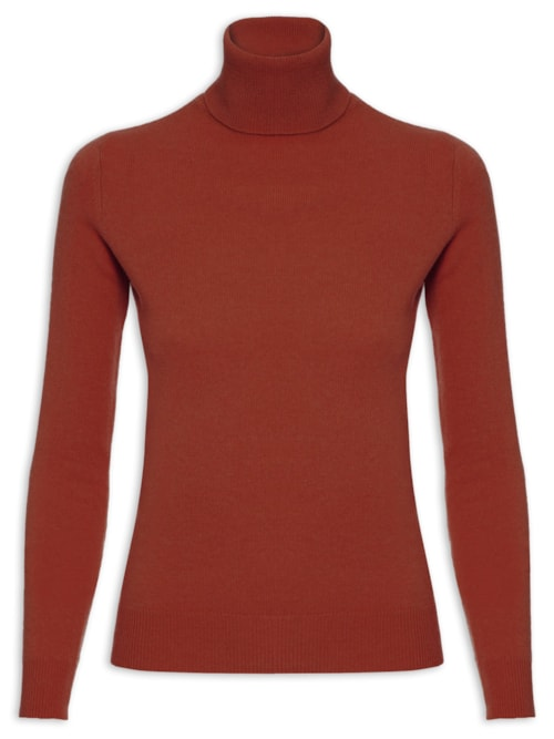 Blusa Feminina Gola Rolê Cashmere - Marrom Blusa Feminina Gola Rolê Cashmere - Marrom