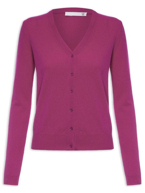 Cardigan Feminino Puro Cashmere - Rosa