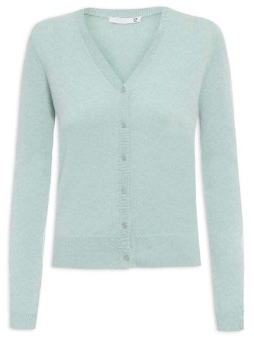 Cardigan Feminino Puro Cashmere - Azul Cardigan Feminino Puro Cashmere - Azul