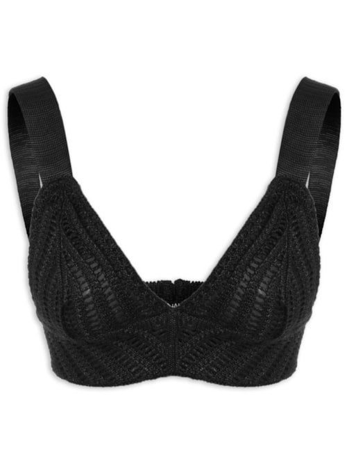 Top Textura Tricot - Preto Top Textura Tricot - Preto