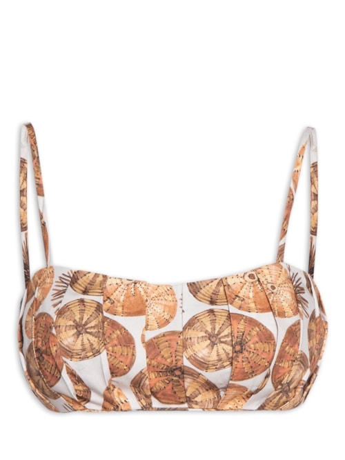 Sutiã Pregas Fig Ouriço - Laranja Sutiã Pregas Fig Ouriço - Laranja