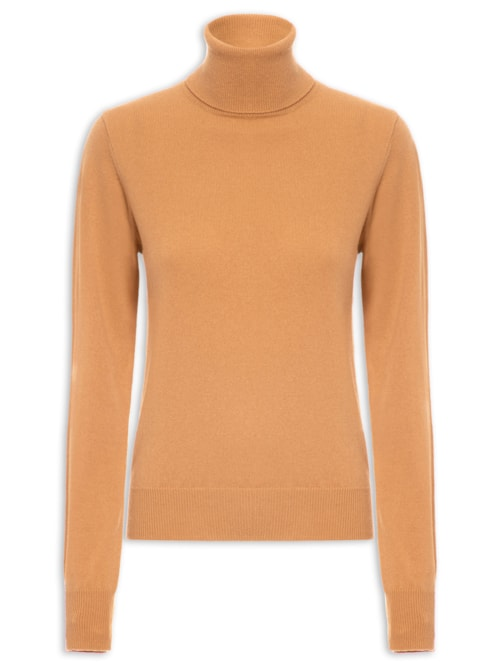 Blusa Feminina Gola Rolê Puro Cashmere - Laranja Blusa Feminina Gola Rolê Puro Cashmere - Laranja