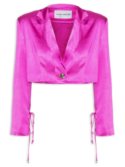 Blazer Cropped Com Top - Roxo Blazer Cropped Com Top - Roxo