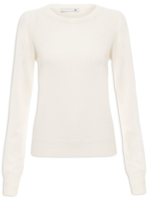 Suéter Feminino Puro Cashmere - Off White Suéter Feminino Puro Cashmere - Off White