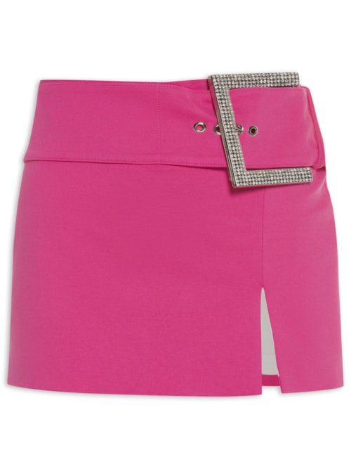 Saia Feminina Curta Maxi Fivela - Rosa Saia Feminina Curta Maxi Fivela - Rosa