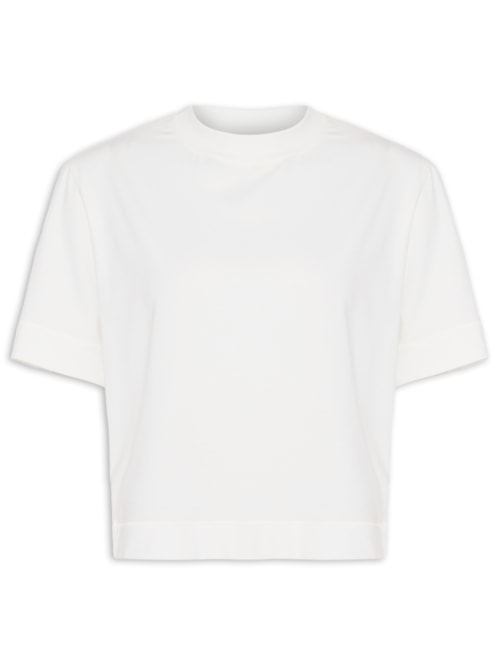Camiseta Feminina Cropped Vintage - Off White Camiseta Feminina Cropped Vintage - Off White