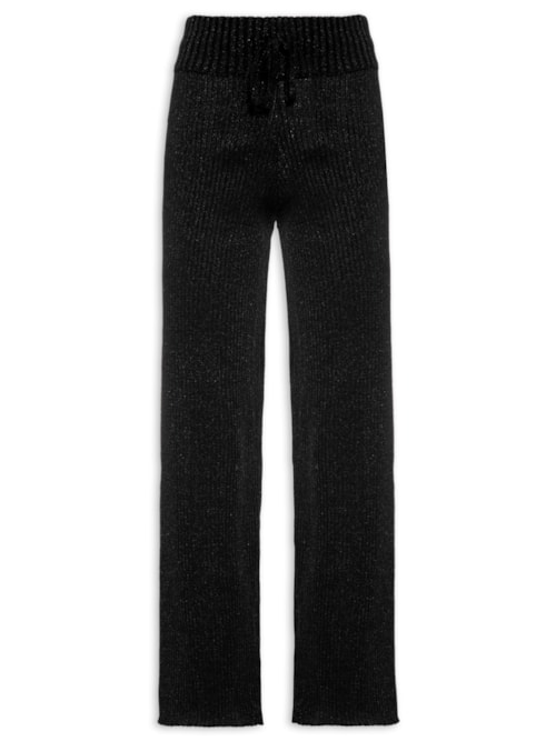 Calça Feminina Tricot Lurex - Preto