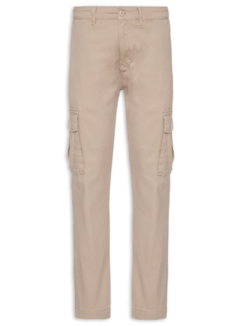 Calça Masculina Bolso Cargo - Bege