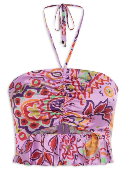 Top Estampado - Lilás