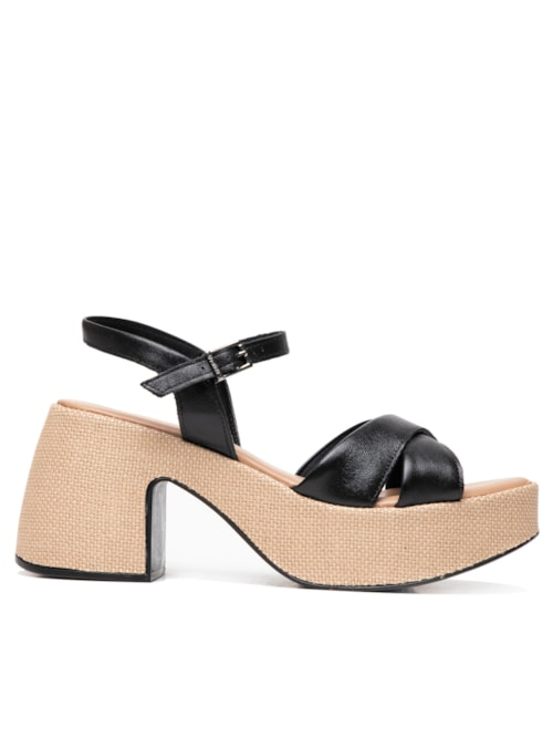Sandália Feminina Plataforma - Preto Sandália Feminina Plataforma - Preto