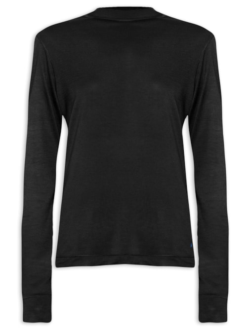 Blusa Feminina Viscose Manga Longa - Preto Blusa Feminina Viscose Manga Longa - Preto