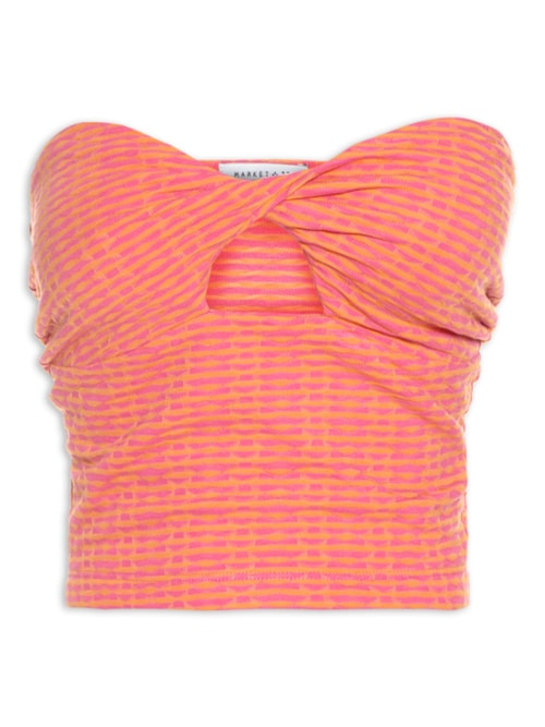 Top Cropped Busto Torcido - Rosa Top Cropped Busto Torcido - Rosa