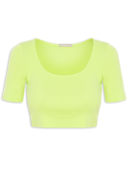 Blusa Feminina Cropped Ribana - Verde Blusa Feminina Cropped Ribana - Verde