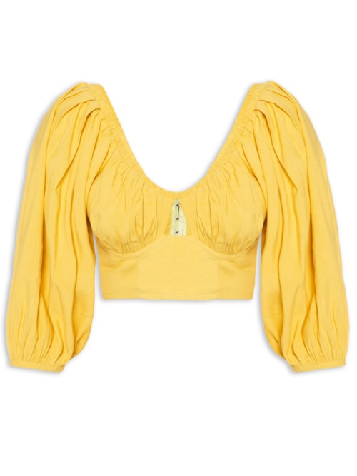 Top Linho - Amarelo Top Linho - Amarelo