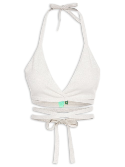 Top Biquíni Tricot Amarração - Prata Top Biquíni Tricot Amarração - Prata