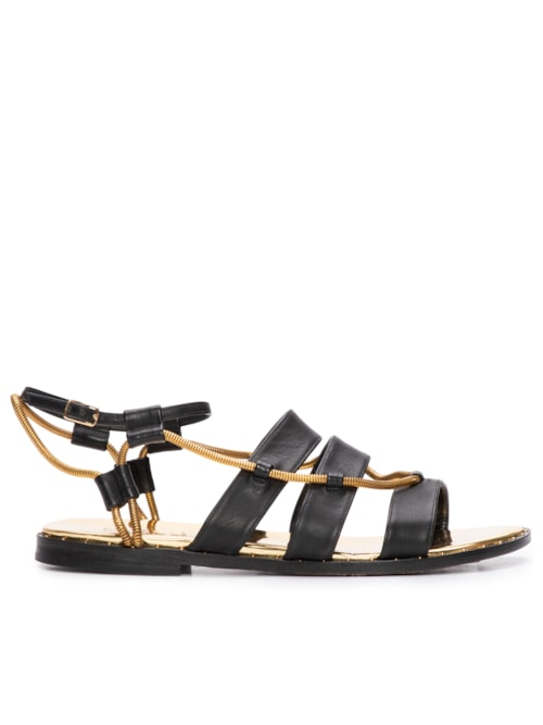 Sandália Feminina Rasteira Thereza - Preto Sandália Feminina Rasteira Thereza - Preto