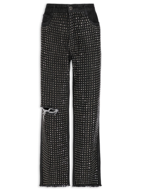 Calça Feminina Reta Low - Preto