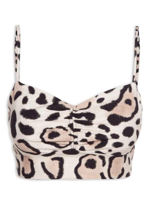 Top Cropped Estampa Savana Coleção Mônic - Animal Print Top Cropped Estampa Savana Coleção Mônic - Animal Print