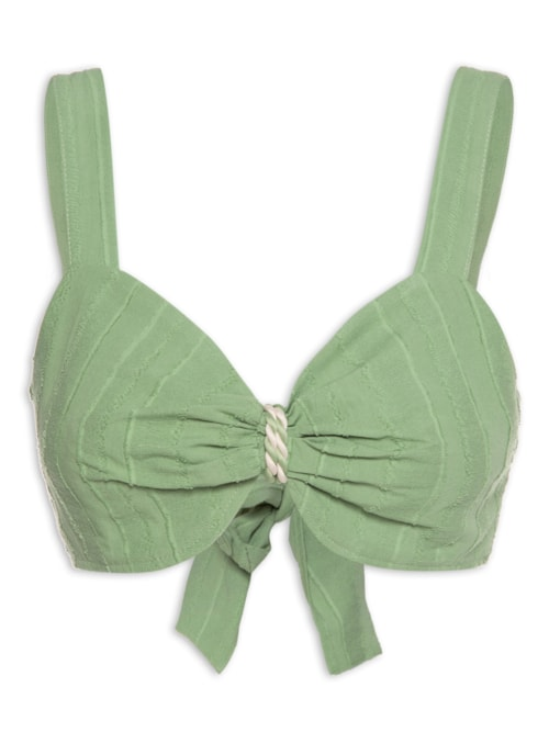 Top Cropped Amarração Traseira - Verde