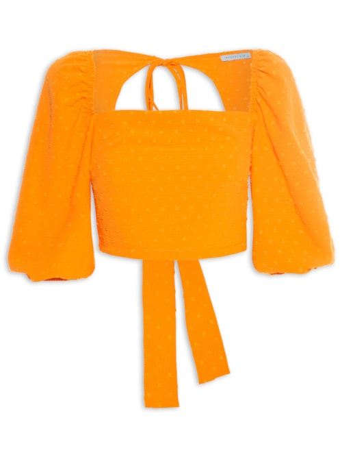 Blusa Cropped Dot - Laranja Blusa Cropped Dot - Laranja