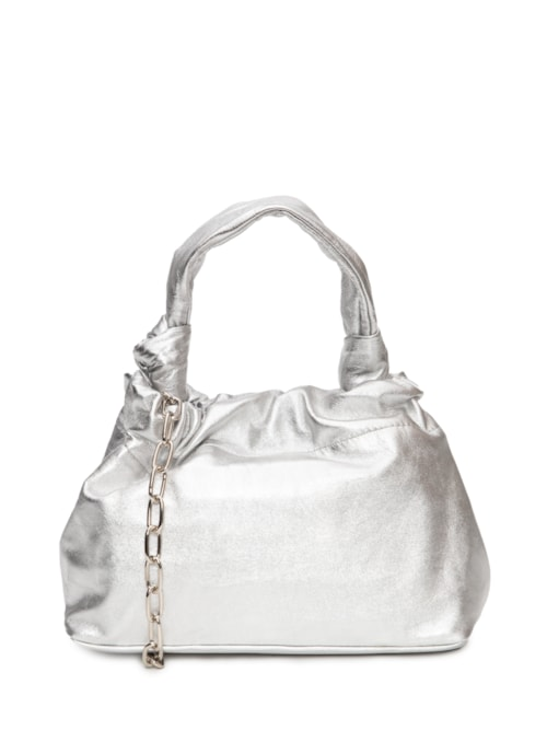 Bolsa Feminina Sophie Soft Metalizado - Prata