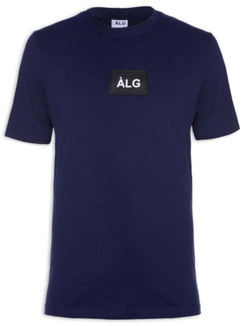 Camiseta Masculina Básica Emborrachada - Azul