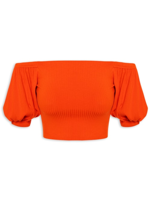 Blusa Feminina Canelada - Laranja Blusa Feminina Canelada - Laranja
