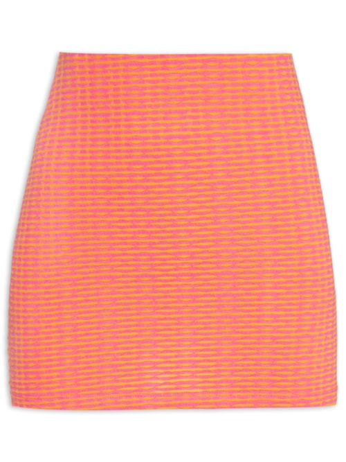 Mini Saia Textura Rainbow - Rosa Mini Saia Textura Rainbow - Rosa