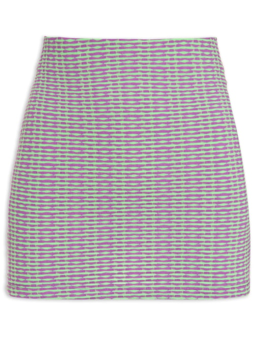 Mini Saia Textura Rainbow - Roxo