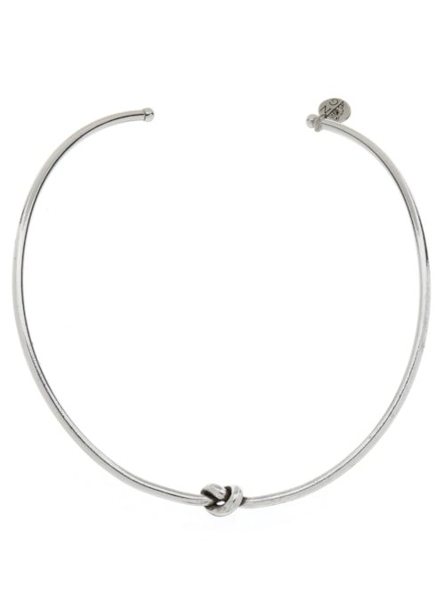 Colar Feminino Gargantilha Ficção Em Metal - Prata Colar Feminino Gargantilha Ficção Em Metal - Prata